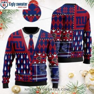 Cardigan Style New York Giants Ugly Sweater – Christmas Gifts