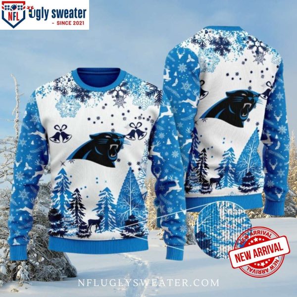 Carolina Panthers Winter Wonderland Ugly Christmas Sweater