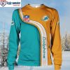 Celebrate The Season With A Miami Dolphins Christmas Santa Graphic Sweater