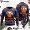 Denver Broncos Logo Print Ugly Sweater – Funny Christmas Tree Edition