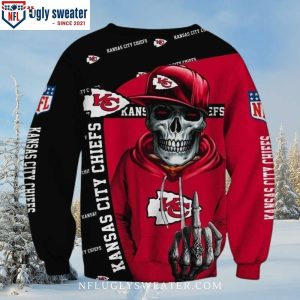 Celebrate Christmas With The Chiefs – Kc Chiefs Death Skulls Ugly Sweater