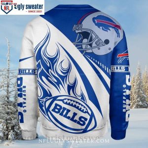 Celebrate With Buffalo Bills Ugly Christmas Sweater Featuring Football Helmets 2 3