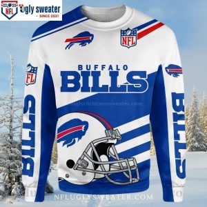 Celebrate With Buffalo Bills Ugly Sweater Featuring Football Helmets 1 3