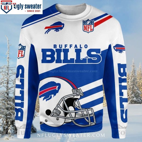 Celebrate With Buffalo Bills Ugly Sweater – Featuring Football Helmets