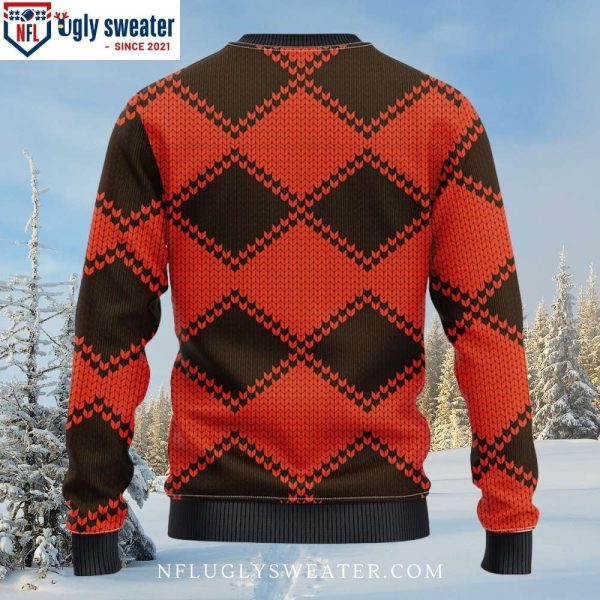 Celebrate With Cleveland Browns – Pub Dog Graphic Ugly Christmas Sweater