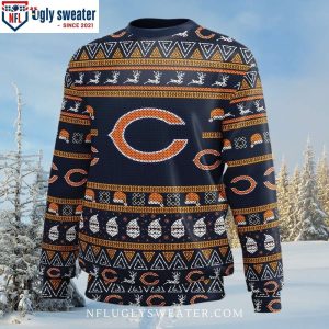 Cheer On The Bears – Ugly Christmas Sweater With Team Logo