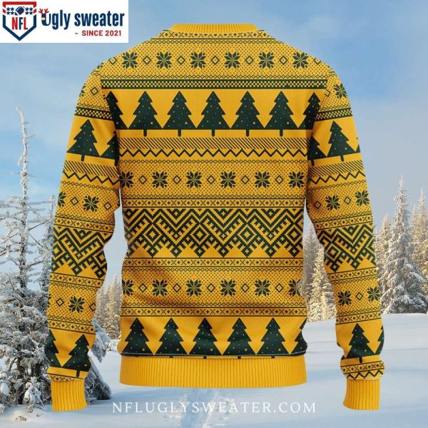 Cheerful Green Bay Packers Ugly Christmas Sweater With Cute Minion Print