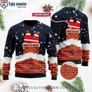 Chicago Bears Santa Claus Ugly Christmas Sweater – Personalized Logo Print