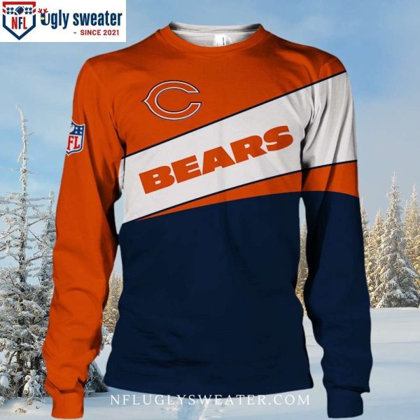 Chicago Bears Ugly Christmas Sweater – Logo Print Edition