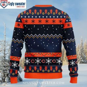 Chicago Bears Ugly Christmas Sweater – Logo Print With HoHoHo Mickey