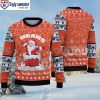 Chicago Bears Ugly Christmas Sweater – Logo Print With Santa Claus And Snowman