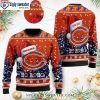 Chicago Bears Ugly Christmas Sweater – Logo Print With Santa Skulls