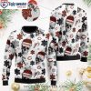 Chicago Bears Ugly Christmas Sweater – Logo Print With Santa Claus Hat