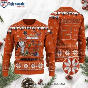 Chicago Bears Ugly Christmas Sweater – Snoopy In Holiday Spirit