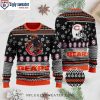 Chill Holiday Vibes – Custom Name Chicago Bears Logo Print Xmas Sweater