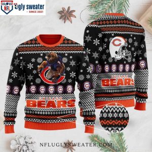 Chicago Bears Winter Wonderland – Ugly Sweater Featuring Team Mascot Design