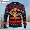 Chicago Bears Xmas Sweater With Bears Logo And Peanuts Gang