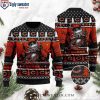 Chicago Bears Ugly Sweater – Logo Print, Laurel Wreath And Christmas Lights