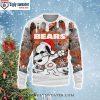 Chicago Bears Xmas Sweater With Bears Logo And Peanuts Gang