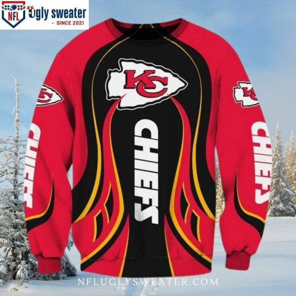 Chiefs Kingdom Holiday Apparel – Ugly Christmas Sweater With Logo Print