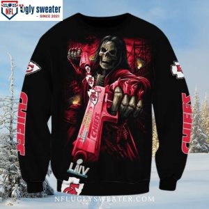 Chiefs Kingdom Holiday Fun – Ugly Christmas Sweater With Cool Reaper Meme