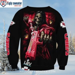 Chiefs Kingdom Holiday Fun – Ugly Christmas Sweater With Cool Reaper Meme