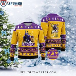 Christian Darrisaw Super Bowl LVII Champions 2023 Vikings Ugly Sweater