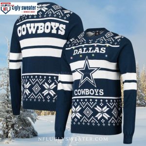 Christmas Light NFL Dallas Cowboys All Over Print Ugly Christmas Sweater