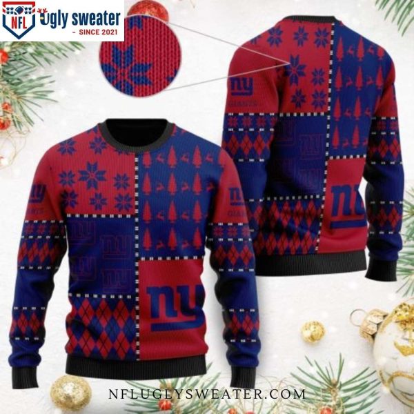 Christmas Pattern Ny Giants Logo Ugly Xmas Sweater Unique Gift For Fans