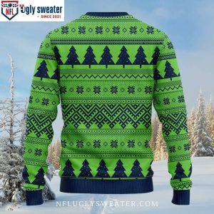 Christmas Tree Ball Graphic Seattle Seahawks Ugly Christmas Sweater