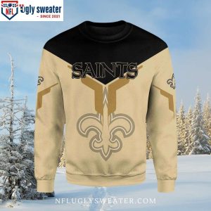 Classic Beige Fleur-de-lis Design – New Orleans Saints Ugly Xmas Sweater