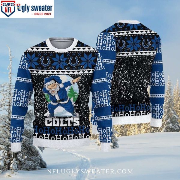 Classic Colts Logo And Trees Indianapolis Colts Ugly Xmas Sweater