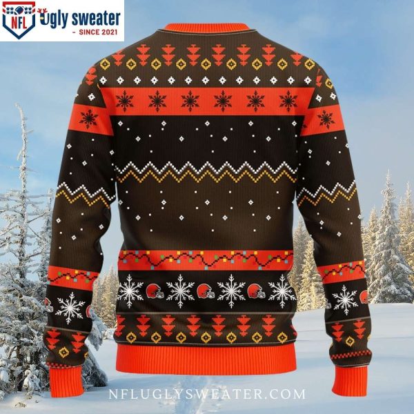 Cleveland Browns Christmas Sweater – Ho Ho Ho Mickey Graphics