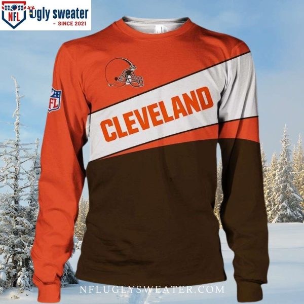 Cleveland Browns Christmas Sweater -Logo Design For Fans