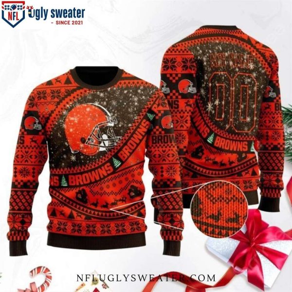 Cleveland Browns Christmas Sweater – Logo-inspired Ugly Attire