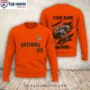 Cleveland Browns Gifts For Him – American Flag Fan Sweater