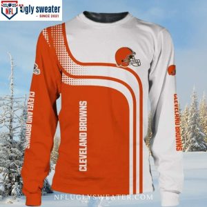 Cleveland Browns Logo Ugly Christmas Sweater – Perfect Gift For Fans