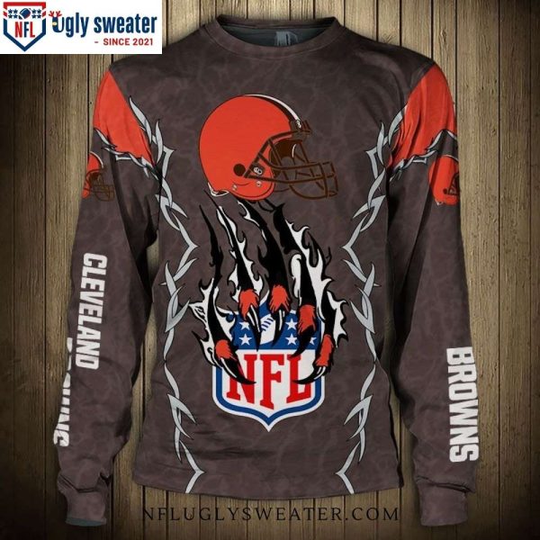 Cleveland Browns Logo Ugly Sweater – Festive Christmas Attire