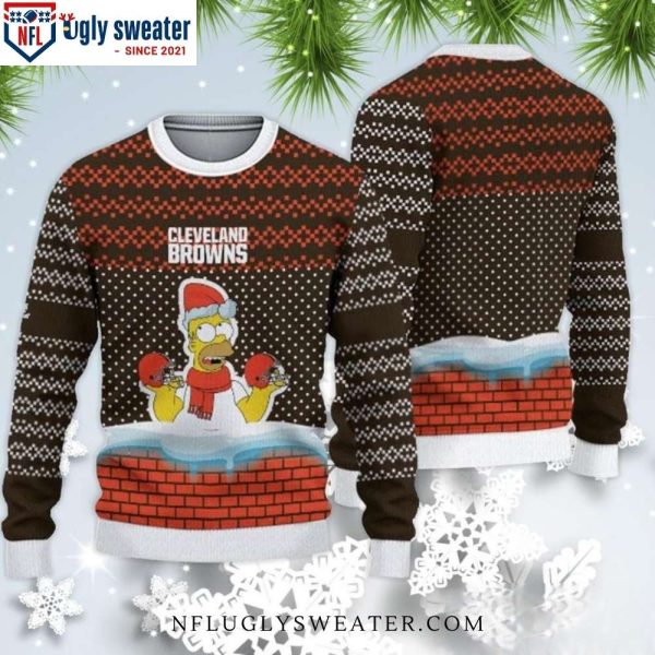 Cleveland Browns Simpson Graphic Ugly Christmas Sweater