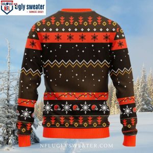 Cleveland Browns Ugly Christmas Sweater With Dabbing Santa Claus Graphic