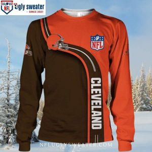 Cleveland Browns Ugly Sweater – Logo Pattern For Christmas