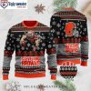 Cleveland Browns Ugly Christmas Sweater – Snowflake Logo Graphics