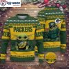 Funny Christmas Santa Claus Tattoo Green Bay Packers Ugly Sweater