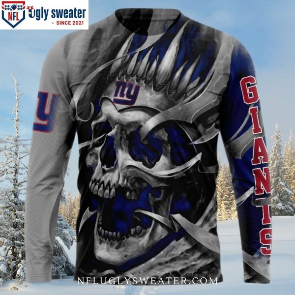 Cool Skull Graphic Art – Ny Giants Christmas Sweater