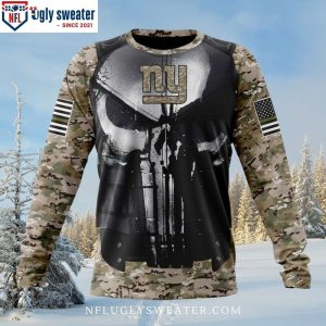 Cool Skull Graphic Inspired Ny Giants Christmas Sweater