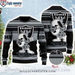 Cool Snoopy Raiders Ugly Christmas Sweater – Unique Raiders Gifts