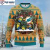 Celebrate The Season With A Miami Dolphins Christmas Santa Graphic Sweater