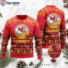 Custom Name Gold Under God Kansas City Chiefs Ugly Christmas Sweater