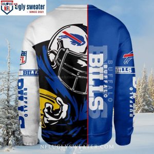 Cozy Team Spirit Buffalo Bills Logo Print Sweater For Fans 2 3