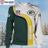 Abstract Geometric Patterned Green Bay Packers Ugly Christmas Sweater